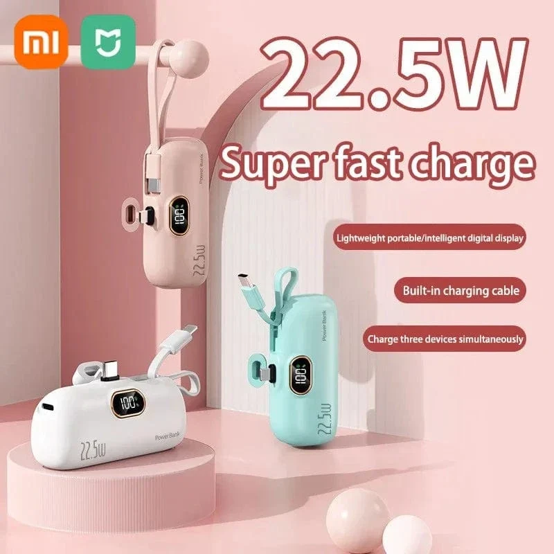 Xiaomi Mini Praktische Mobile Power Bank 30000mah Tragbare Schnelle Lade geeignet für iPhone 16 15 14 Samsung Externe Batterie
