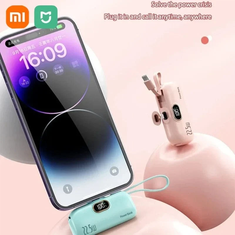 Xiaomi Mini Praktische Mobile Power Bank 30000mah Tragbare Schnelle Lade geeignet für iPhone 16 15 14 Samsung Externe Batterie