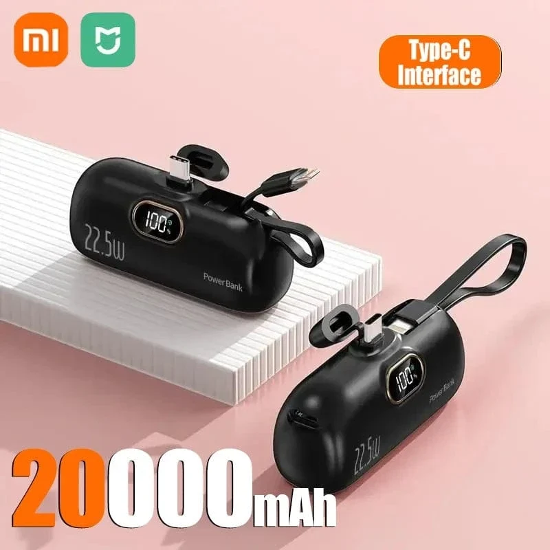 Xiaomi Mini Praktische Mobile Power Bank 30000mah Tragbare Schnelle Lade geeignet für iPhone 16 15 14 Samsung Externe Batterie