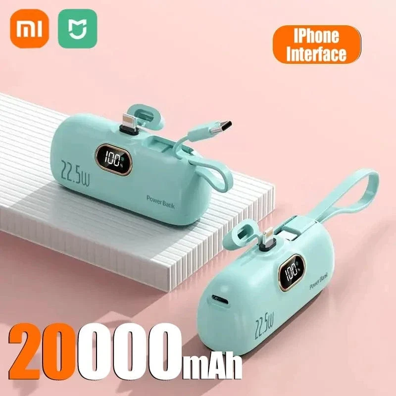 Xiaomi Mini Praktische Mobile Power Bank 30000mah Tragbare Schnelle Lade geeignet für iPhone 16 15 14 Samsung Externe Batterie