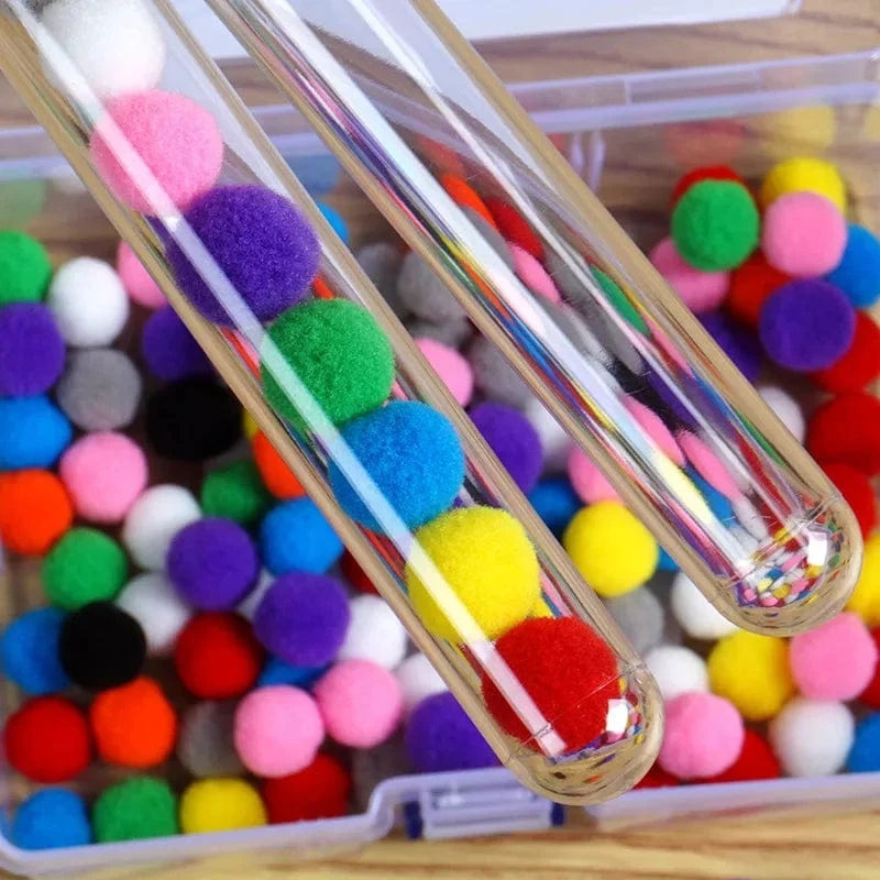 54-109-teiliges Feinmotorik-Sortierset für Kinder, Lernspielzeug, Reagenzglas, Pompons, Pinzette, Farbabstimmungskarte, Montessori-Geschenke für Kinder