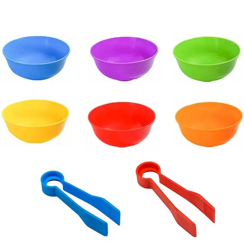 Zählbären, passende Spiele, Farbsortierschalen, Pinzetten, Vorschullernen, Bildung, Montessori-Geschenkspielzeug für Kinder, Mädchen, Jungen