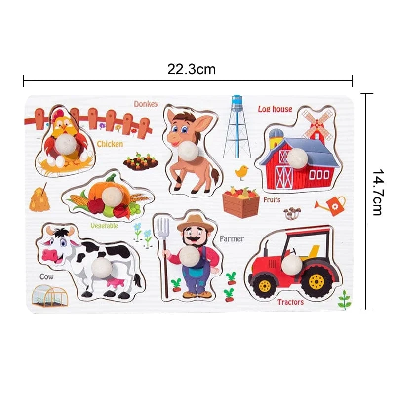 Montessori Holzspielzeug für Babys 1 2 3 Jahre Junge Mädchen Geschenk Baby Entwicklungsspiele Holzpuzzle für Kinder Pädagogisches Lernspielzeug