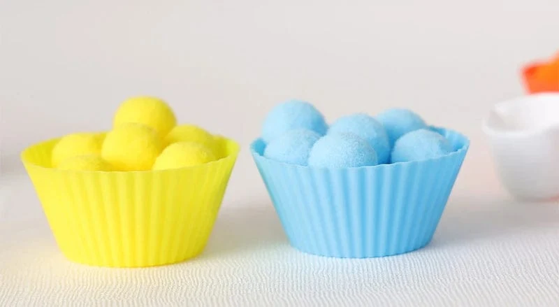 78-teiliges Regenbogen-Zähl-Pompons-Set, farblich passende Montessori-Sensory-Spielzeug, Feinmotorik-Lernen, Kleinkinder, Kinderspiele