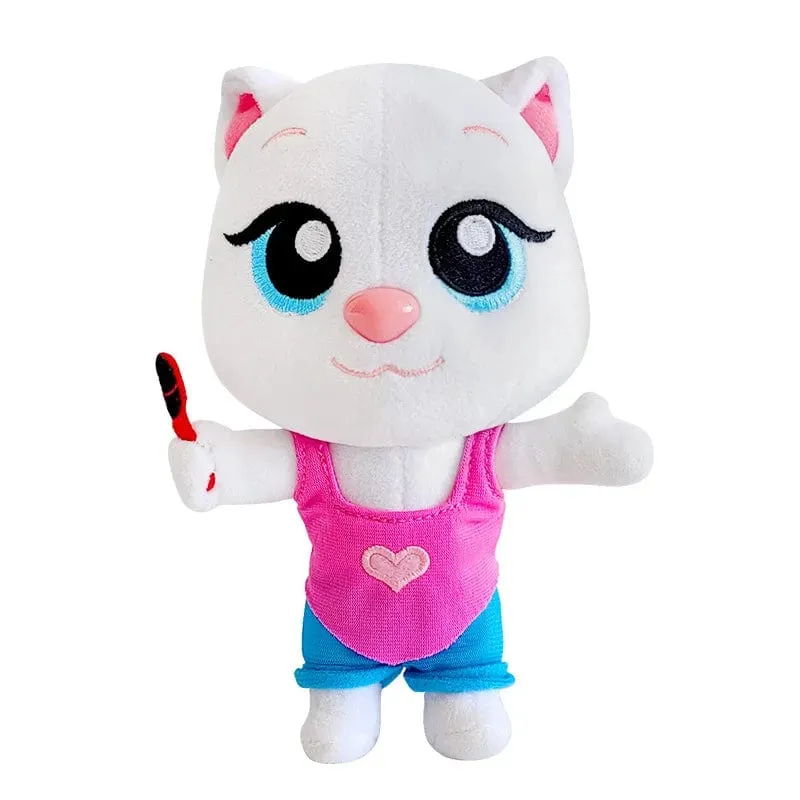 Talking Tom und seine Freunde können nicht sprechen, mit austauschbarer Kleidung, Plüschtiere, 18 cm, Talking Tom Angela Dolls, Begleitpuppe für Kinder