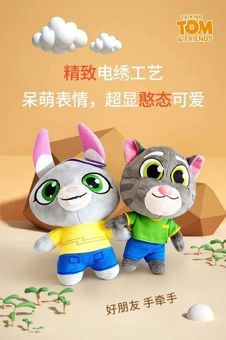 Talking Tom und seine Freunde können nicht sprechen, mit austauschbarer Kleidung, Plüschtiere, 18 cm, Talking Tom Angela Dolls, Begleitpuppe für Kinder