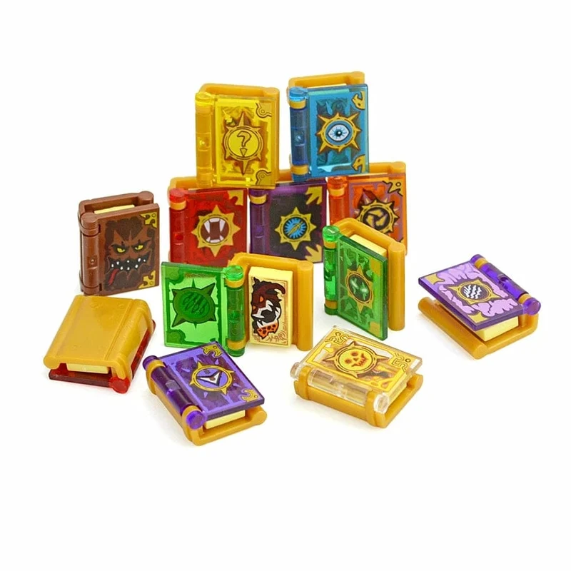 12 teile/satz Spielzeug Magie Bücher Ziegel MOC Figur Zubehör DIY Stadt freund Pädagogisches Kits Spielzeug Für Kinder Bausteine ​​Buch