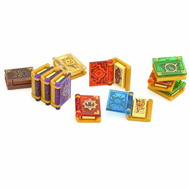 12 teile/satz Spielzeug Magie Bücher Ziegel MOC Figur Zubehör DIY Stadt freund Pädagogisches Kits Spielzeug Für Kinder Bausteine ​​Buch