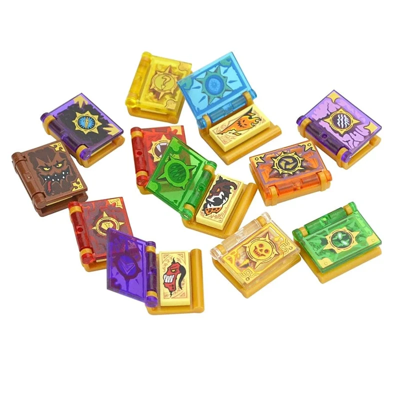 12 teile/satz Spielzeug Magie Bücher Ziegel MOC Figur Zubehör DIY Stadt freund Pädagogisches Kits Spielzeug Für Kinder Bausteine ​​Buch