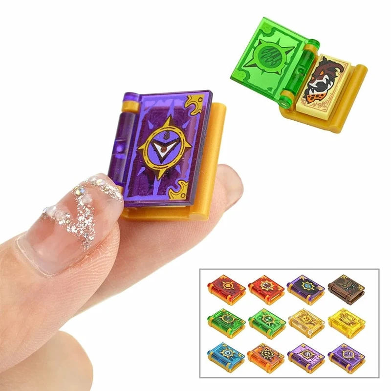 12 teile/satz Spielzeug Magie Bücher Ziegel MOC Figur Zubehör DIY Stadt freund Pädagogisches Kits Spielzeug Für Kinder Bausteine ​​Buch