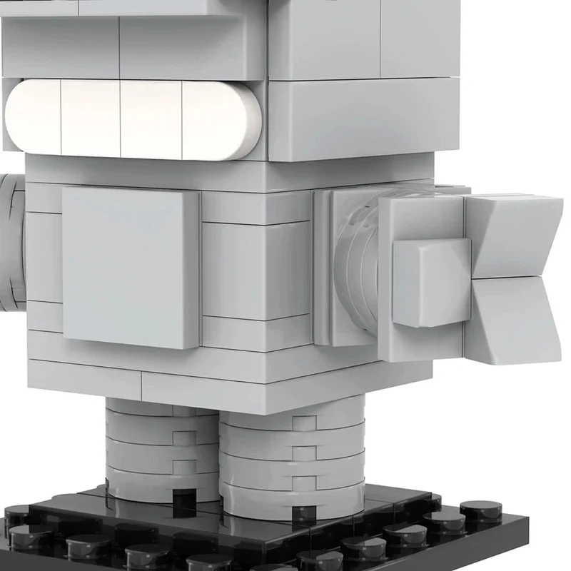 MOOXI Cartoon Ziegel 110Pcs Zukunft Welt Roboter Modell Teile BrickHeadsed MOC Abbildung Bausteine ​​Kinder Spielzeug Für Kinder MOC1066