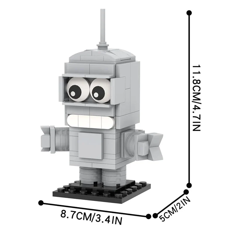 MOOXI Cartoon Ziegel 110Pcs Zukunft Welt Roboter Modell Teile BrickHeadsed MOC Abbildung Bausteine ​​Kinder Spielzeug Für Kinder MOC1066