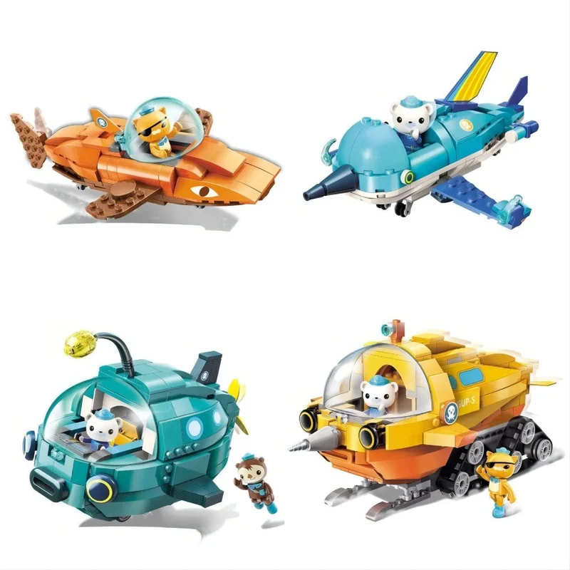 Anime Oktonauten Octopod GUP Bausteine ​​Actionfiguren Meeresbewohner Spielzeugsteine ​​Freundschaftsinteraktion Kinderspielzeug