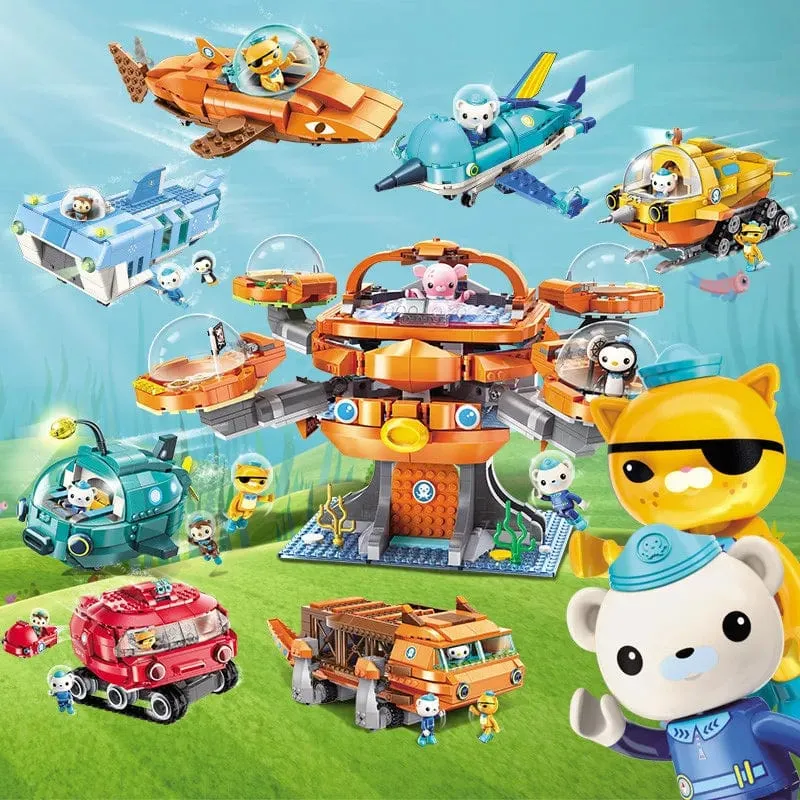 Anime Oktonauten Octopod GUP Bausteine ​​Actionfiguren Meeresbewohner Spielzeugsteine ​​Freundschaftsinteraktion Kinderspielzeug