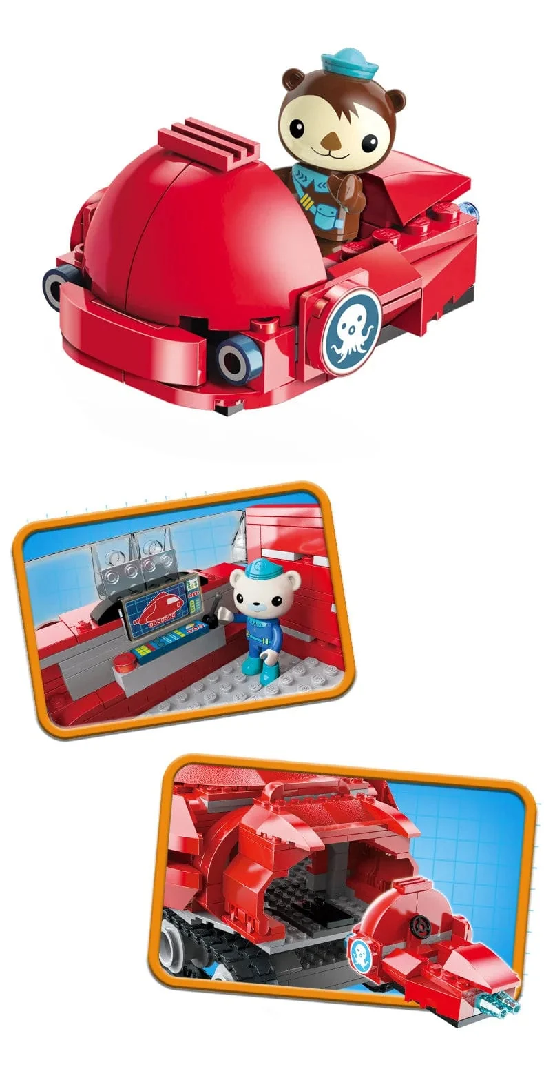 Anime Oktonauten Octopod GUP Bausteine ​​Actionfiguren Meeresbewohner Spielzeugsteine ​​Freundschaftsinteraktion Kinderspielzeug
