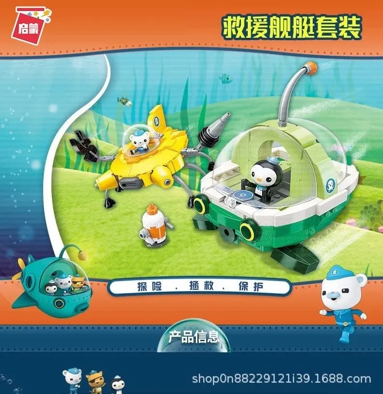 Anime Oktonauten Octopod GUP Bausteine ​​Actionfiguren Meeresbewohner Spielzeugsteine ​​Freundschaftsinteraktion Kinderspielzeug