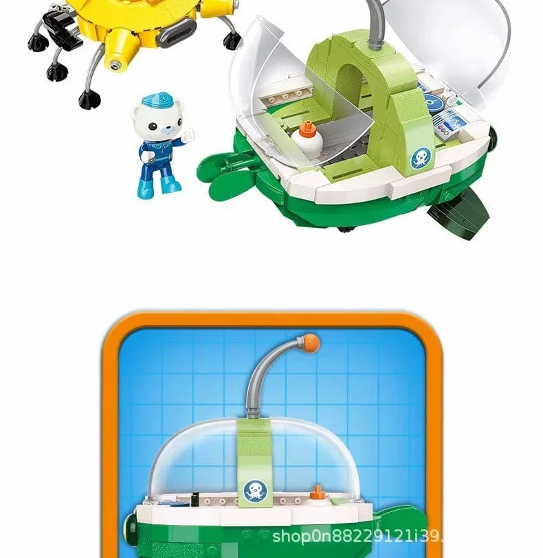 Anime Oktonauten Octopod GUP Bausteine ​​Actionfiguren Meeresbewohner Spielzeugsteine ​​Freundschaftsinteraktion Kinderspielzeug