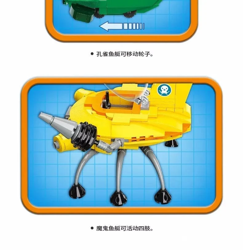 Anime Oktonauten Octopod GUP Bausteine ​​Actionfiguren Meeresbewohner Spielzeugsteine ​​Freundschaftsinteraktion Kinderspielzeug