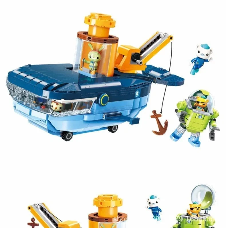 Anime Oktonauten Octopod GUP Bausteine ​​Actionfiguren Meeresbewohner Spielzeugsteine ​​Freundschaftsinteraktion Kinderspielzeug