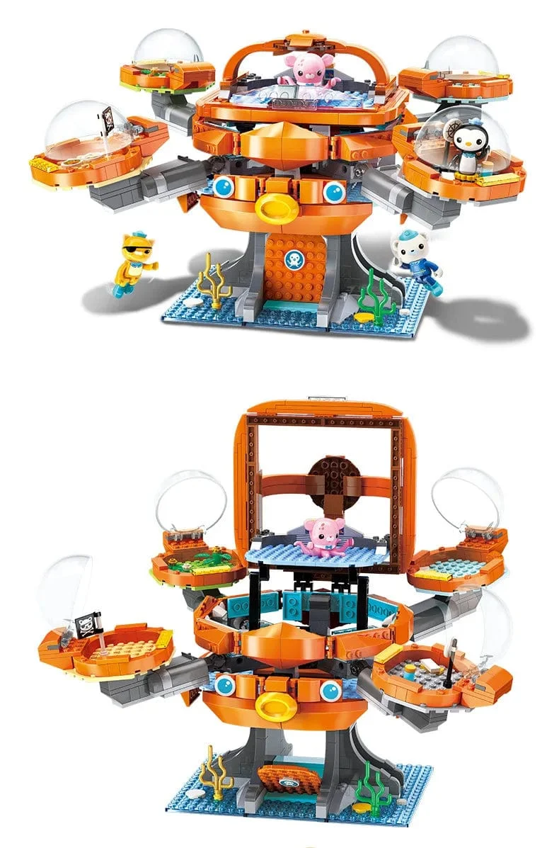 Anime Oktonauten Octopod GUP Bausteine ​​Actionfiguren Meeresbewohner Spielzeugsteine ​​Freundschaftsinteraktion Kinderspielzeug