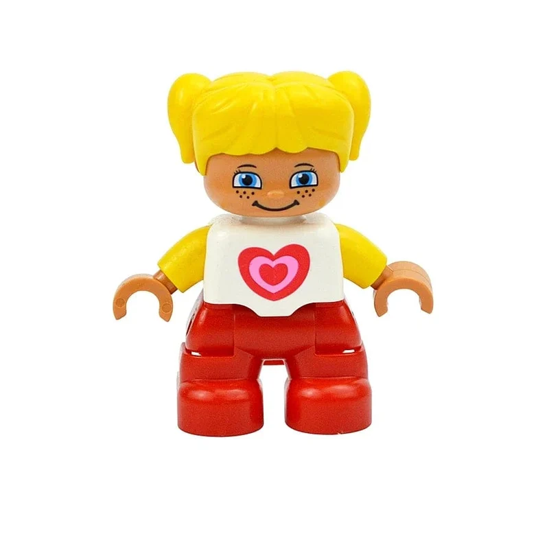 Figuren Puppen Große Bausteine ​​Familienaktion Arbeiter Arzt Polizei Bauer Kompatibel Große Ziegel Duploes Kinderspielzeug