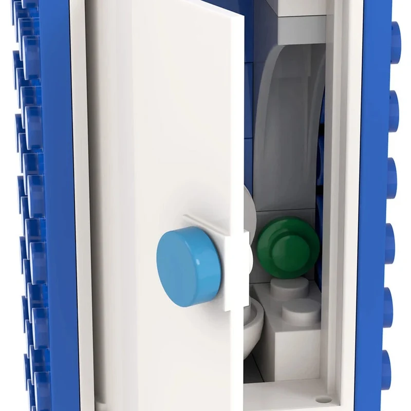 MOC4074 Stadt Serie 36Pcs MOC Szenen Tragbare Toilette Street View Dekoration DIY Bausteine ​​Bildung Kinder Spielzeug Für Kinder