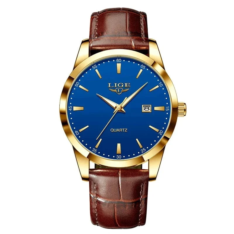 LIGE Damenuhr Mode Leder Militär Sport Wasserdichte Uhren Für Frauen Top-Marke Luxus Damenarmbanduhr Reloj Mujer
