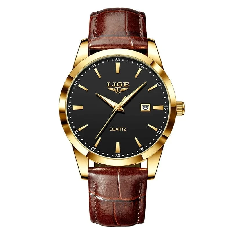 LIGE Damenuhr Mode Leder Militär Sport Wasserdichte Uhren Für Frauen Top-Marke Luxus Damenarmbanduhr Reloj Mujer