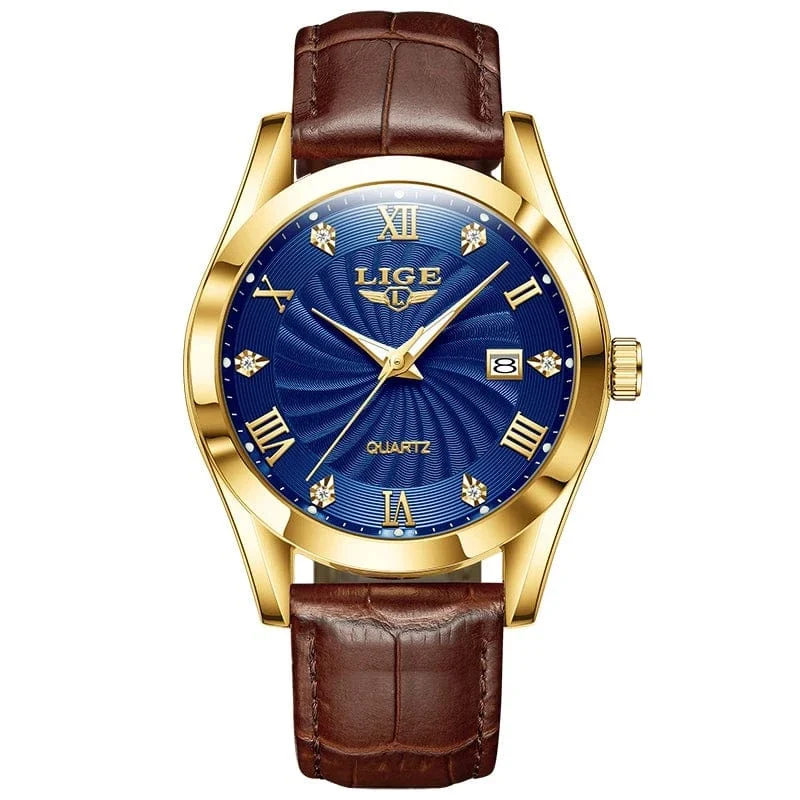 LIGE Damenuhr Mode Leder Militär Sport Wasserdichte Uhren Für Frauen Top-Marke Luxus Damenarmbanduhr Reloj Mujer