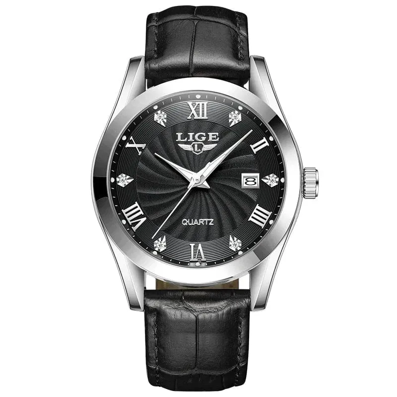 LIGE Damenuhr Mode Leder Militär Sport Wasserdichte Uhren Für Frauen Top-Marke Luxus Damenarmbanduhr Reloj Mujer