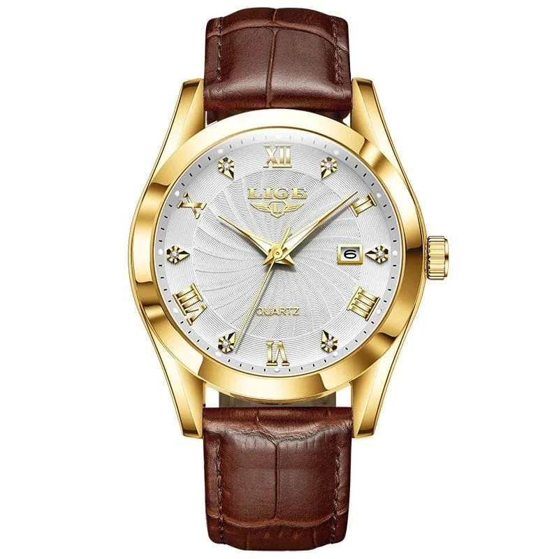 LIGE Damenuhr Mode Leder Militär Sport Wasserdichte Uhren Für Frauen Top-Marke Luxus Damenarmbanduhr Reloj Mujer