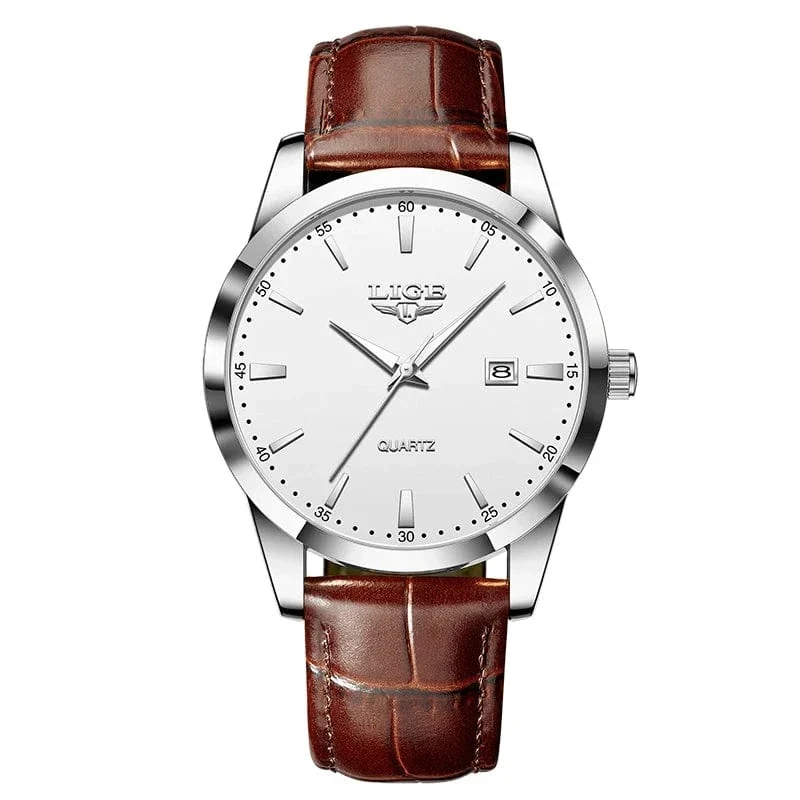 LIGE Damenuhr Mode Leder Militär Sport Wasserdichte Uhren Für Frauen Top-Marke Luxus Damenarmbanduhr Reloj Mujer