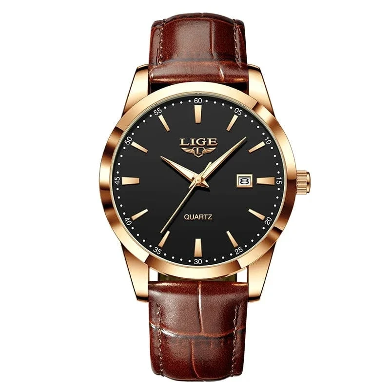 LIGE Damenuhr Mode Leder Militär Sport Wasserdichte Uhren Für Frauen Top-Marke Luxus Damenarmbanduhr Reloj Mujer