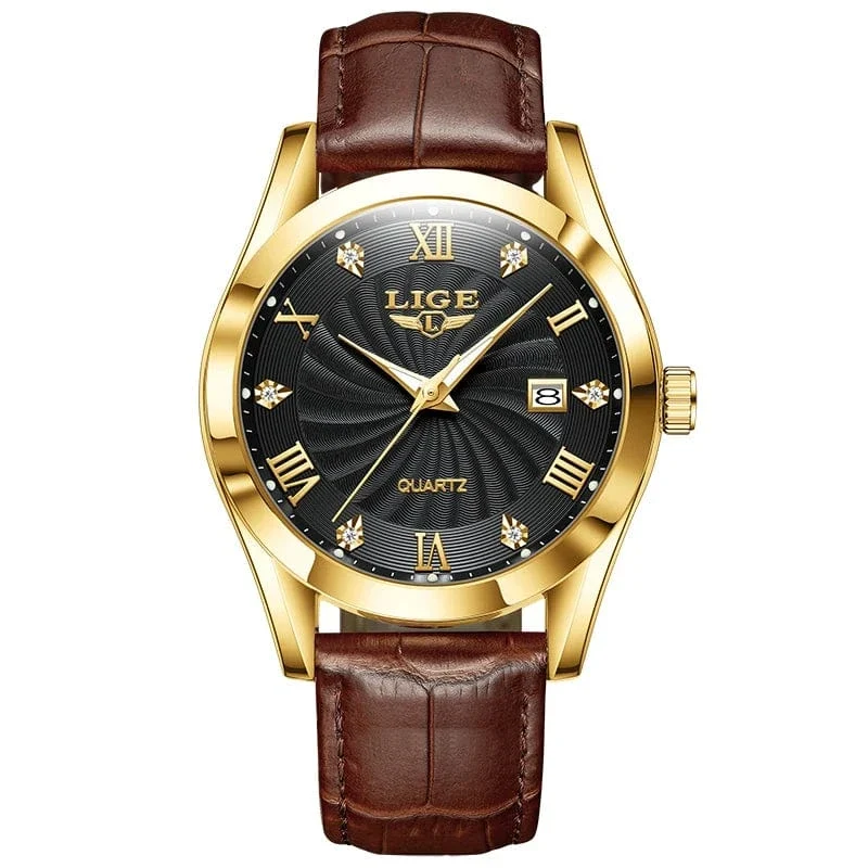LIGE Damenuhr Mode Leder Militär Sport Wasserdichte Uhren Für Frauen Top-Marke Luxus Damenarmbanduhr Reloj Mujer
