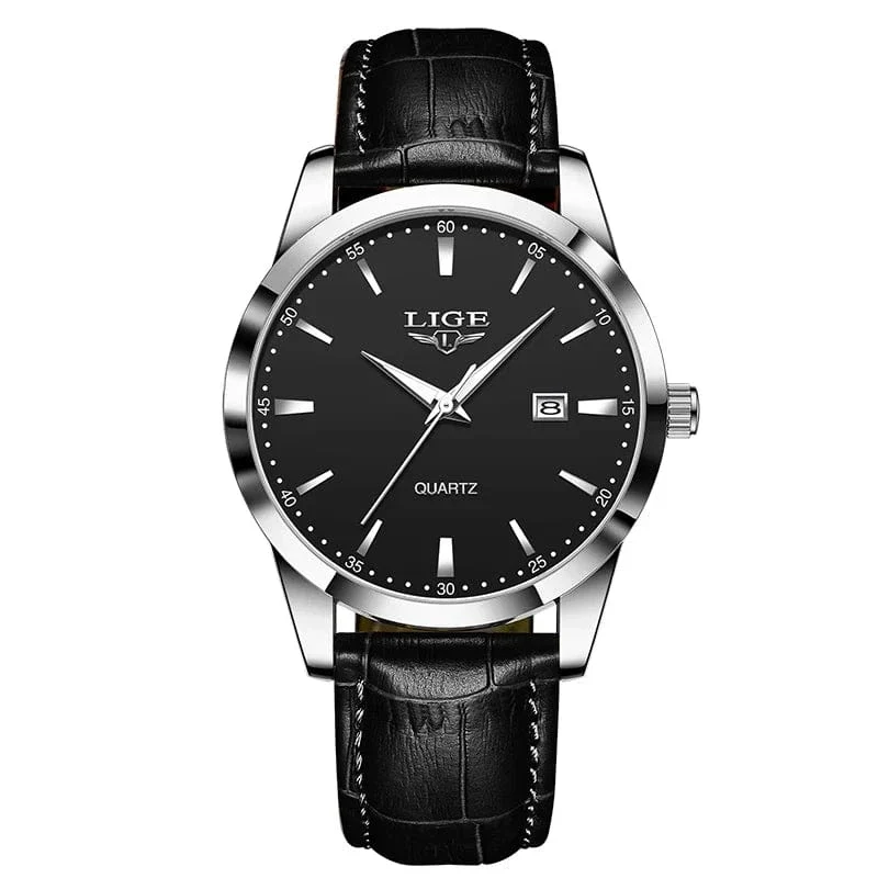 LIGE Damenuhr Mode Leder Militär Sport Wasserdichte Uhren Für Frauen Top-Marke Luxus Damenarmbanduhr Reloj Mujer