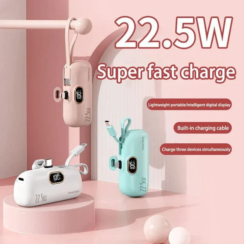 Neue praktische Mini-Mobil-Powerbank 30000 mAh, tragbares Schnellladen, geeignet für iPhone 16, Samsung, Xiaomi, externe Batterie
