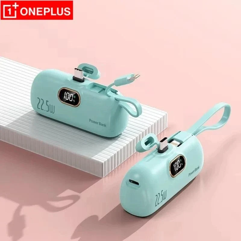 OnePlus 10000 mAh Tragbare Power Bank 2-in-1 Schnellladegerät Leichte Hochleistungs-Taschen-Power Bank für iPhone Huawei Samsung