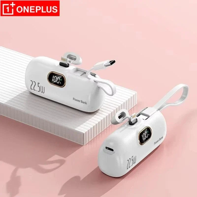 OnePlus 10000 mAh Tragbare Power Bank 2-in-1 Schnellladegerät Leichte Hochleistungs-Taschen-Power Bank für iPhone Huawei Samsung