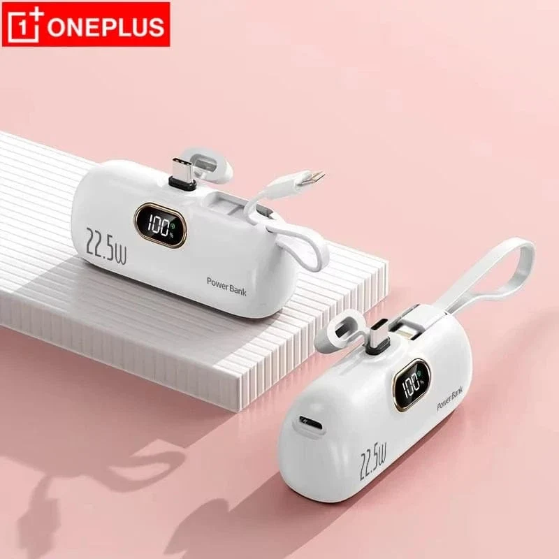 OnePlus 10000 mAh Tragbare Power Bank 2-in-1 Schnellladegerät Leichte Hochleistungs-Taschen-Power Bank für iPhone Huawei Samsung