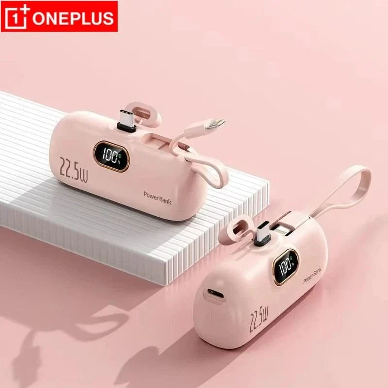 OnePlus 10000 mAh Tragbare Power Bank 2-in-1 Schnellladegerät Leichte Hochleistungs-Taschen-Power Bank für iPhone Huawei Samsung