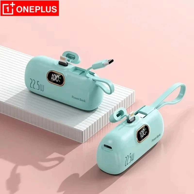 OnePlus 10000 mAh Tragbare Power Bank 2-in-1 Schnellladegerät Leichte Hochleistungs-Taschen-Power Bank für iPhone Huawei Samsung