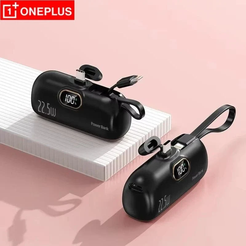 OnePlus 10000 mAh Tragbare Power Bank 2-in-1 Schnellladegerät Leichte Hochleistungs-Taschen-Power Bank für iPhone Huawei Samsung
