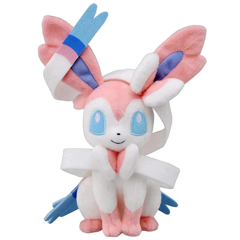 24cm Pokemon Sylveon Eevee Plüsch Puppe Stofftier Kawaii Rosa Fee Elf Maiden Dekorationen Geschenk