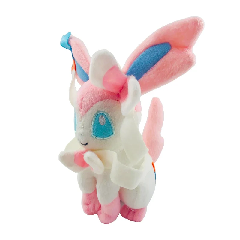 24cm Pokemon Sylveon Eevee Plüsch Puppe Stofftier Kawaii Rosa Fee Elf Maiden Dekorationen Geschenk