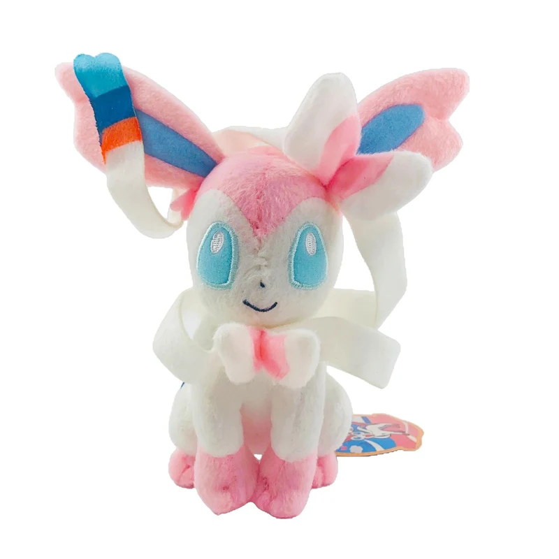 24cm Pokemon Sylveon Eevee Plüsch Puppe Stofftier Kawaii Rosa Fee Elf Maiden Dekorationen Geschenk
