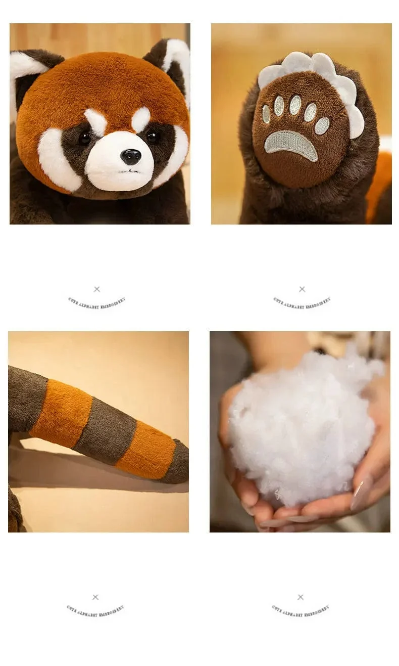 Lebensechter Roter Panda, Kuscheltiere, Waschbär, Plüschtier, süßes Panda-Plüschtier, Geschenk für Kinder, Freundin, Geburtstagskind, Weihnachtsgeschenk