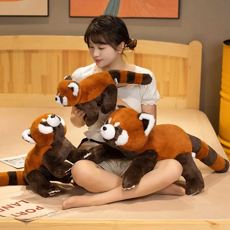 Lebensechter Roter Panda, Kuscheltiere, Waschbär, Plüschtier, süßes Panda-Plüschtier, Geschenk für Kinder, Freundin, Geburtstagskind, Weihnachtsgeschenk