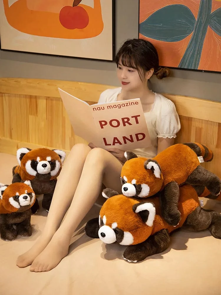 Lebensechter Roter Panda, Kuscheltiere, Waschbär, Plüschtier, süßes Panda-Plüschtier, Geschenk für Kinder, Freundin, Geburtstagskind, Weihnachtsgeschenk