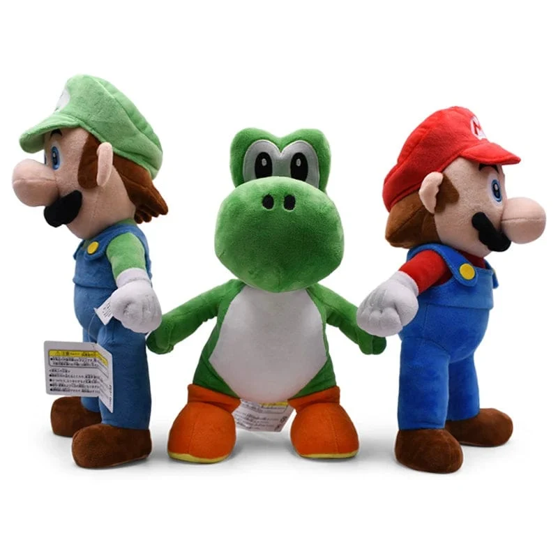 Mario Bros Plüschtiere Luigi Yoshi Prinzessin Peach Toadette Bowser JR Waluigi Wario Anime Gefüllte Cartoon-Peluche-Puppen