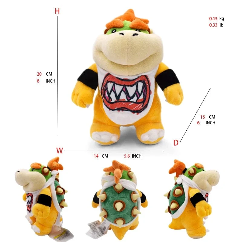 Mario Bros Plüschtiere Luigi Yoshi Prinzessin Peach Toadette Bowser JR Waluigi Wario Anime Gefüllte Cartoon-Peluche-Puppen